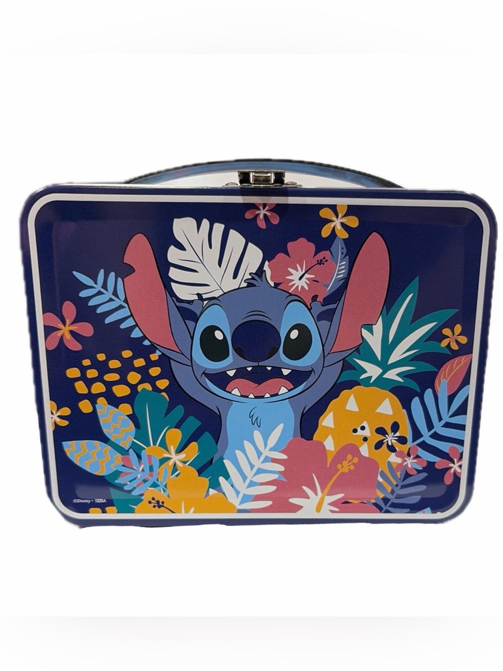 Disney Stitch Navy Floral Mini Tin Box
